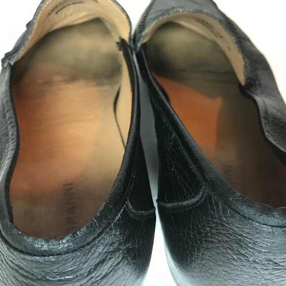 Magnanni Black Ostrich Leather Tassel Loafer Mens Size 13 Luxury - Picture 11 of 11